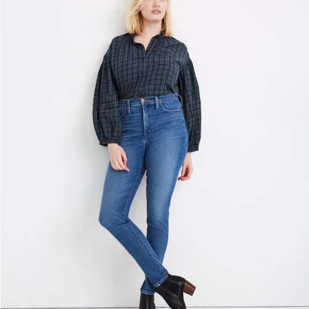 Madewell Women's Petite 11" High-Rise Skinny Jeans Maricopa Wash Size 37P 24P
